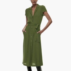 Aritzia Wilfred Shirt Dress in Grotto Green, XS - Gently Worn, Olive Green